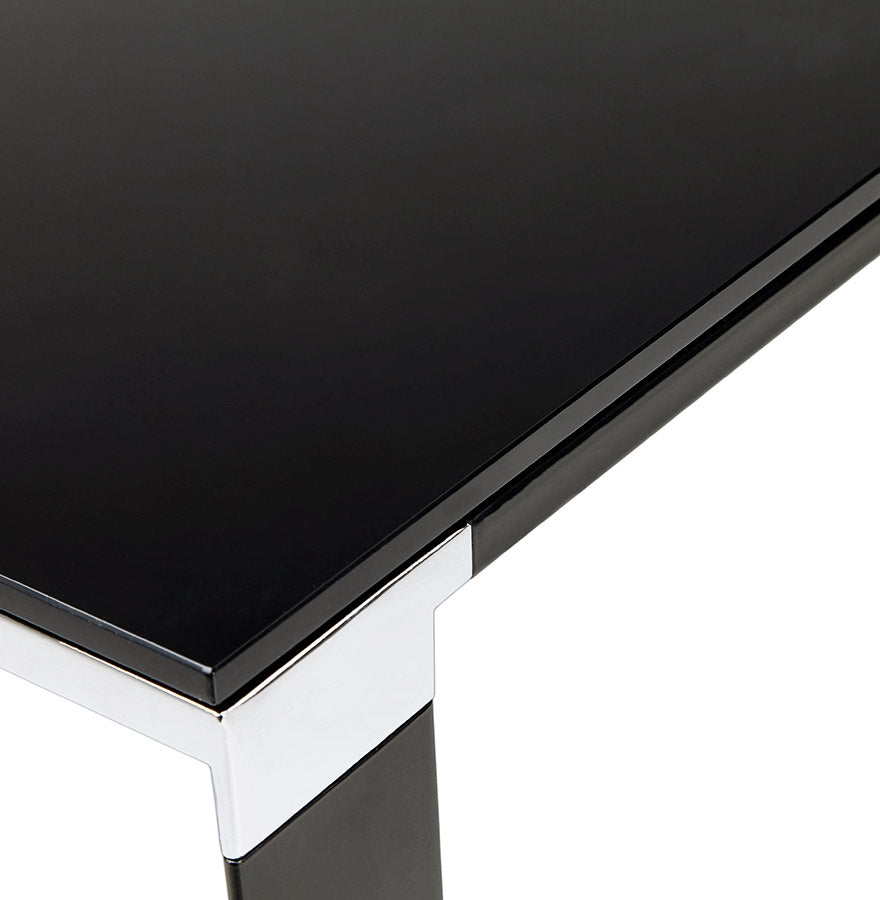 Nerova | Elegante vergadertafel van zwart glas – 200x100 cm-OfficeKing