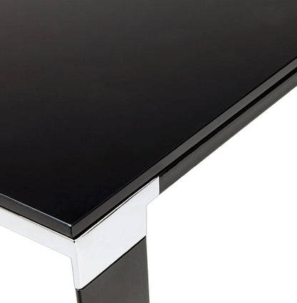 Nerova | Elegante vergadertafel van zwart glas – 200x100 cm-OfficeKing