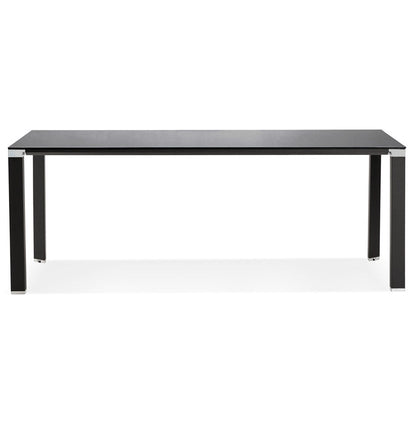 Nerova | Elegante vergadertafel van zwart glas – 200x100 cm-OfficeKing