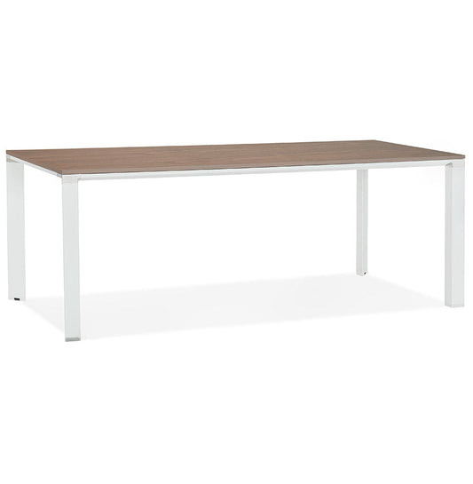 Valore | Luxe vergader- en eettafel – Walnoot met witte structuur – 200x100 cm-OfficeKing