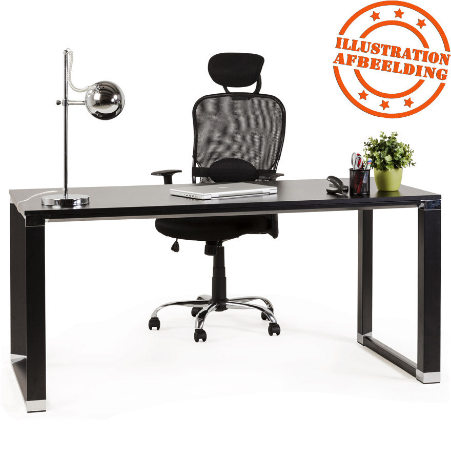 NobleCraft | Elegante Bureau met Notenhout en Zwart Metaal – 160x80 cm-OfficeKing