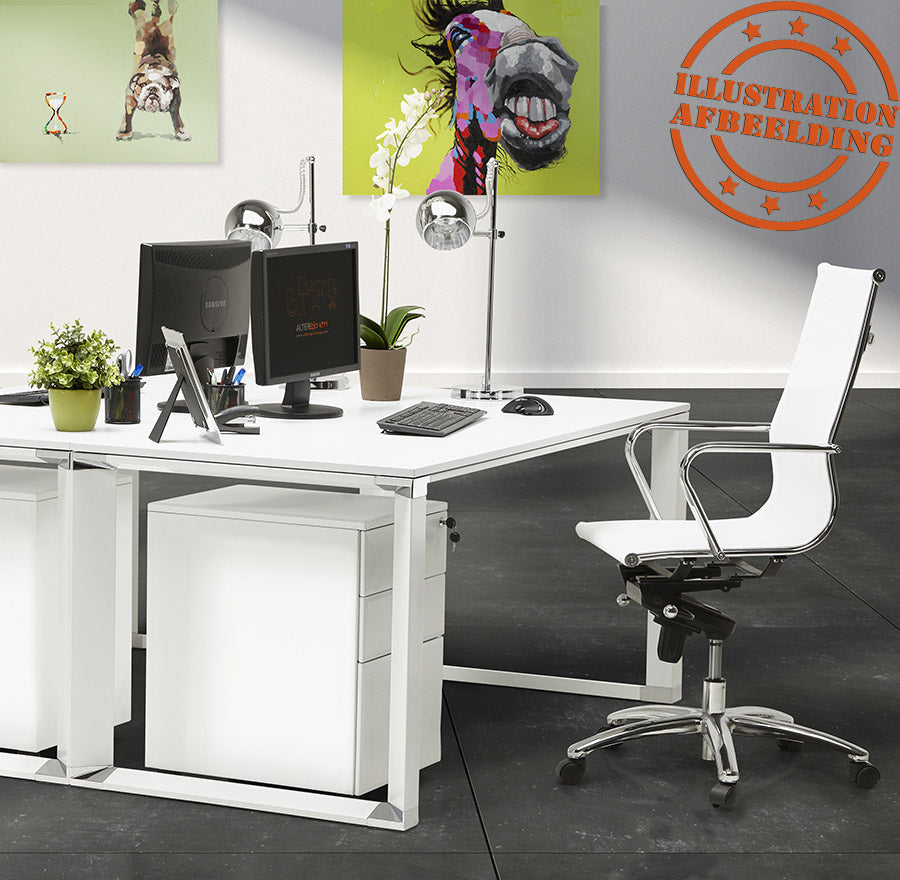 Nexura | Elegantes schwarzes Glas-Directiebureau – 160x80 cm-OfficeKing