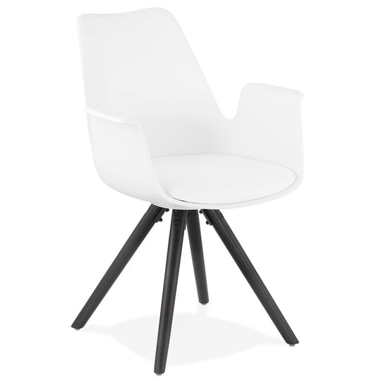Zalora | Luxe armstoel met zwart houten poten - stijlvol en comfortabel-OfficeKing