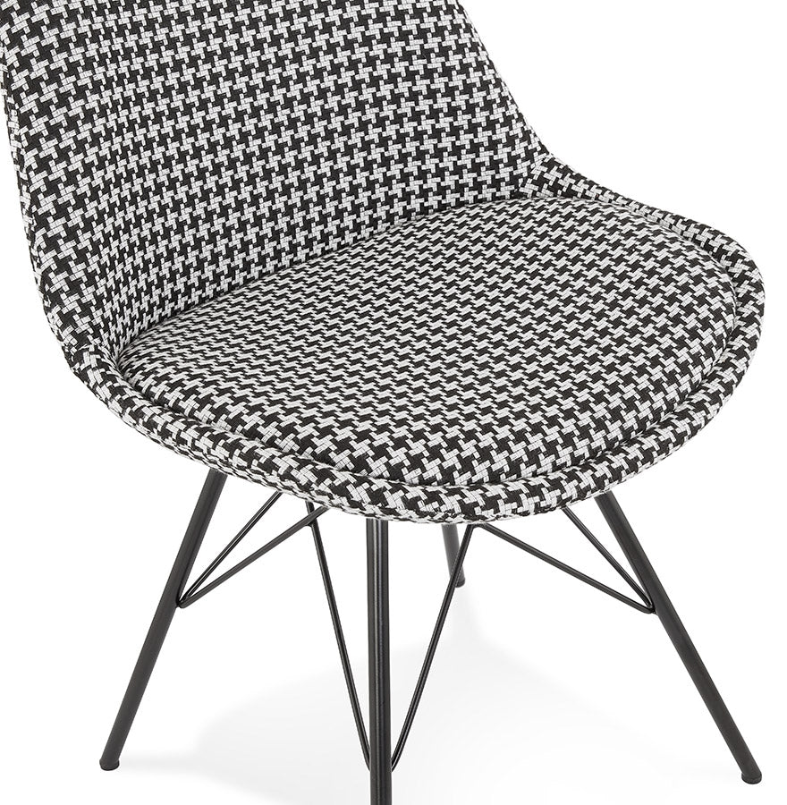 Zarino | Luxe fauteuil met pied-de-poule print - stijlvol en comfortabel