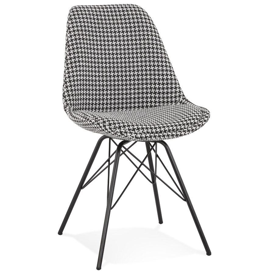 Zarino | Luxe fauteuil met pied-de-poule print - stijlvol en comfortabel