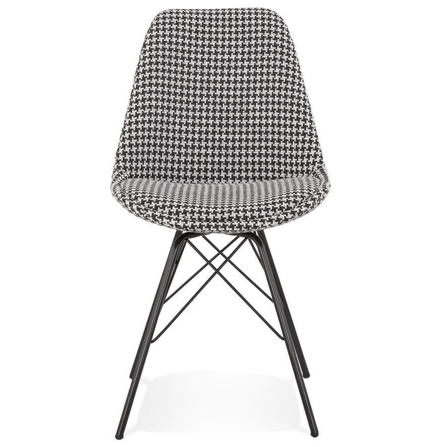 Zarino | Luxe fauteuil met pied-de-poule print - stijlvol en comfortabel