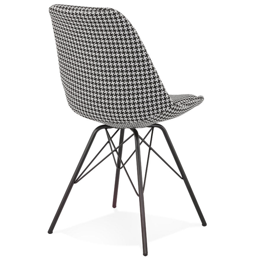 Zarino | Luxe fauteuil met pied-de-poule print - stijlvol en comfortabel